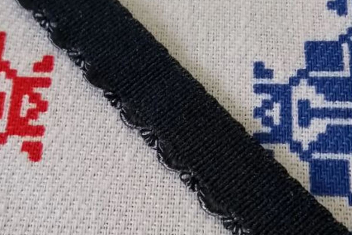 Эластичная становая резинка для бюстгальтера 10 мм, черная, швейная